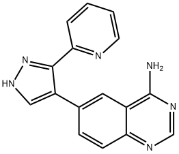 4-QuinazolinaMine, 6-[3-(2-pyridinyl)-1H-pyrazol-4-yl]- Structure