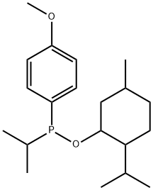 4-Methoxyphenyl(1-methylethyl)phosphinous acid 5-methyl-2-(1-methylethyl)cyclohexyl ester Structure