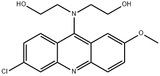 2-[(6-chloro-2-methoxy-acridin-9-yl)-(2-hydroxyethyl)amino]ethanol Structure