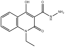 1-ethyl-4-hydroxy-2-oxo-1,2-dihydroquinoline-3-carbohydrazide 구조식 이미지