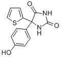 5-(4-Hydroxyphenyl)-5-(2-thienyl)-2,4-imidazolidinedione 구조식 이미지