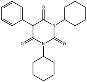 1,3-Dicyclohexyl-5-phenylbarbituric acid Structure