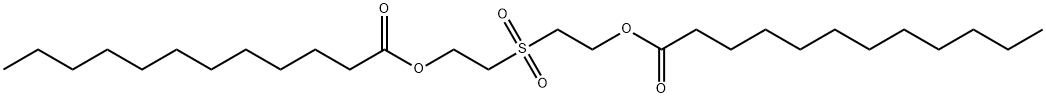 2-(2-dodecanoyloxyethylsulfonyl)ethyl dodecanoate Structure