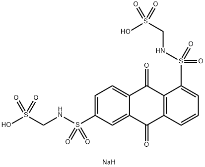 tetrasodium [(9,10-dihydro-9,10-dioxoanthracene-1,6-diyl)bis(sulphonylimino)]bismethanesulphonate Structure