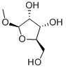 Methyl beta-D-ribofuranoside Structure
