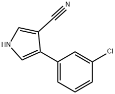 4-(3-클로로페닐)-1H-피롤-3-카보니트릴 구조식 이미지