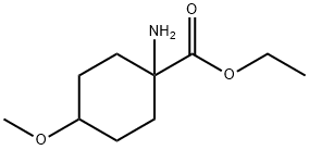 Cyclohexanecarboxylic acid, 1-amino-4-methoxy-, ethyl ester (9CI) Structure