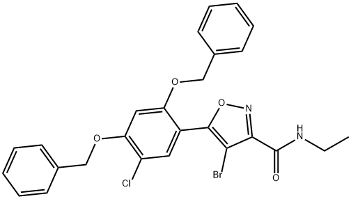 3-IsoxazolecarboxaMide, 4-broMo-5-[5-chloro-2,4-bis(phenylMethoxy)phenyl]-N-ethyl- 구조식 이미지