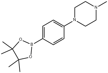 1-METHYL-4-[4-(4,4,5,5-TETRAMETHYL-1,3,2-DIOXABOROLAN-2-YL)PHENYL]PIPERAZINE 구조식 이미지