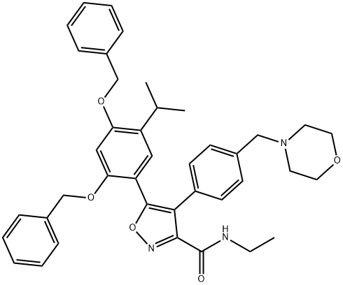 5-(2,4-bis(benzyloxy)-5-isopropylphenyl)-N-ethyl-4-(4-(MorpholinoMethyl)phenyl)isoxazole-3-carboxaMide 구조식 이미지