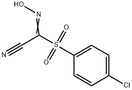 2-[(4-클로로페닐)설포닐]-2-하이드록시이미노아세토니트릴 구조식 이미지