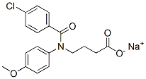 나트륨4-[(4-클로로벤조일)(4-메톡시페닐)아미노]부티레이트 구조식 이미지