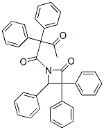 1-(1,3-Dioxo-2,2-diphenylbutyl)-3,3,4-triphenylazetidin-2-one 구조식 이미지