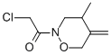 2H-1,2-Oxazine, 2-(chloroacetyl)tetrahydro-4-methyl-5-methylene- (9CI) 구조식 이미지