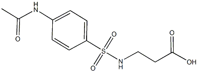 3-({[4-(ACETYLAMINO)PHENYL]SULFONYL}AMINO)PROPANOIC ACID Structure