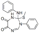 2,3-Dihydro-2-(methylthio)-3-phenyl-2-(phenylamino)-1H-1,3,5-triazepine-6,7-dione 구조식 이미지