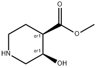 4-Piperidinecarboxylic acid, 3-hydroxy-, methyl ester, cis- (9CI) Structure