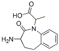 1H-1-Benzazepine-1-acetic  acid,  3-amino-2,3,4,5-tetrahydro--alpha--methyl-2-oxo- Structure