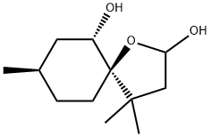 1-Oxaspiro[4.5]decane-2,6-diol, 4,4,8-trimethyl-, (5R,6S,8R)- (9CI) 구조식 이미지