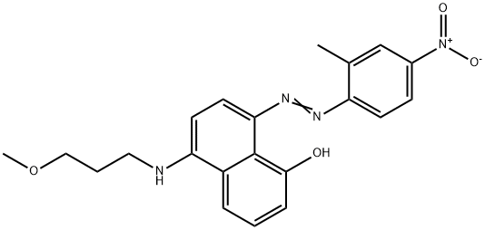 5-[(3-methoxypropyl)amino]-8-[(2-methyl-4-nitrophenyl)azo]-1-naphthol  Structure