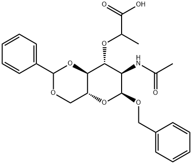 BENZYL N-ACETYL-4,6-O-BENZYLIDENEMURAMIC ACID Structure