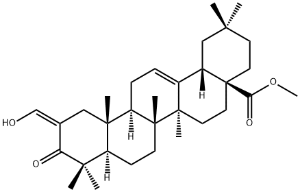 2-(HYDROXYMETHYLENE)-3-OXO-(2Z)-OLEAN-12-EN-28-OIC ACID METHYL ESTER Structure