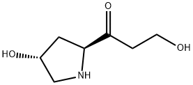 1-Propanone, 3-hydroxy-1-(4-hydroxy-2-pyrrolidinyl)-, (2S-trans)- (9CI) Structure