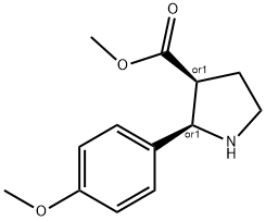 (2S,3R)-methyl 2-(4-methoxyphenyl)pyrrolidine-3-carboxylate 구조식 이미지