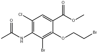 Methyl 4-(acetylaMino)-3-broMo-2-(2-broMoethoxy)-5-chlorobenzoate Structure