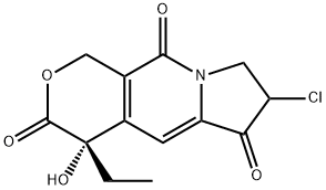 1H-Pyrano[3,4-f]indolizine-3,6,10(4H)-trione, 7-chloro-4-ethyl-7,8-dihydro-4-hydroxy-, (4S)- Structure