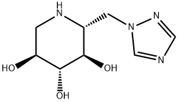 3,4,5-Piperidinetriol, 2-(1H-1,2,4-triazol-1-ylmethyl)-, (2R,3R,4R,5S)- (9CI) Structure