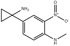 Benzenamine, 4-(1-aminocyclopropyl)-N-methyl-2-nitro- Structure