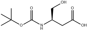Butanoic acid, 3-[[(1,1-dimethylethoxy)carbonyl]amino]-4-hydroxy-, (3R)- (9CI) Structure