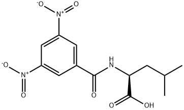 N-(3,5-DINITROBENZOYL)-DL-LEUCINE 구조식 이미지