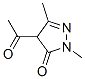 3H-Pyrazol-3-one,  4-acetyl-2,4-dihydro-2,5-dimethyl- 구조식 이미지