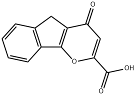 Indeno(1,2-b)pyran-2-carboxylic acid, 4,5-dihydro-4-oxo- Structure