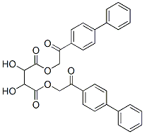 bis[2-oxo-2-(4-phenylphenyl)ethyl] 2,3-dihydroxybutanedioate Structure