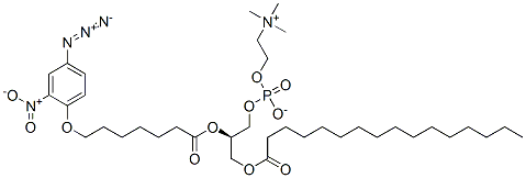 1-palmitoyl-2-(7-(4-azido-2-nitrophenoxy)heptanoyl)-sn-glycero-3-phosphocholine 구조식 이미지