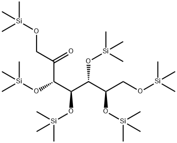 1-O,3-O,4-O,5-O,6-O,7-O-Hexakis(trimethylsilyl)-D-altro-2-heptulose 구조식 이미지