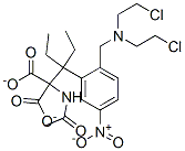 Diethyl(acetylamino)((2-((bis(2-chloroethyl)amino)methyl)-5-nitrophenyl)methyl)propanedioate 구조식 이미지