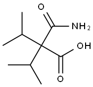 2-Carbamoyl-2-isopropyl-3-methylbutanoic acid Structure
