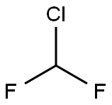 Chlorodifluoromethane Structure