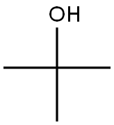 tert-Butyl alcohol 구조식 이미지