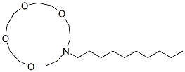 13-decyl-1,4,7,10-tetraoxa-13-azacyclopentadecane Structure