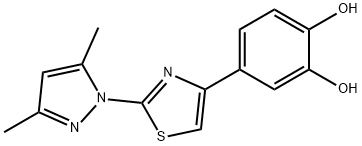 4-[2-(3,5-Dimethyl-1H-pyrazol-1-yl)-4-thiazolyl]pyrocatechol 구조식 이미지