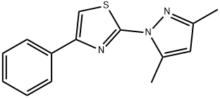 2-(3,5-Dimethyl-1H-pyrazol-1-yl)-4-phenylthiazole Structure