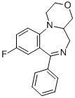 1,2,4,4a-Tetrahydro-9-fluor-7-phenyl-5H(1,4)oxazino(4,3-a)(1,4)benzodi azepin [German] 구조식 이미지