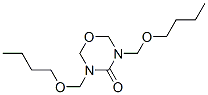 3,5-bis(butoxymethyl)tetrahydro-4H-1,3,5-oxadiazin-4-one Structure