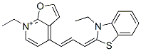 Furo[2,3-b]pyridinium,  7-ethyl-4-[3-(3-ethyl-2(3H)-benzothiazolylidene)-1-propenyl]-  (9CI) Structure