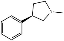 Pyrrolidine, 1-methyl-3-phenyl-, (3R)- (9CI) Structure